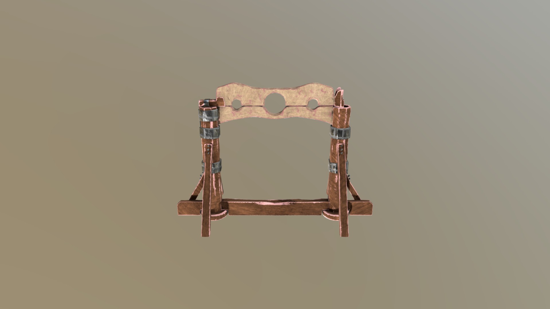 3D model Pillory - This is a 3D model of the Pillory. The 3D model is about a wooden toy house.