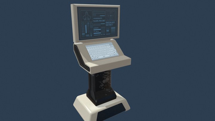 Spacecraft Control Terminal Console FOLLOW ME 3D Model