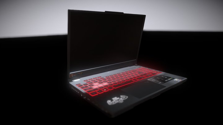 Laptop asus tuf gaming A15 3D Model
