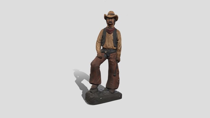 Estatuilla de un vaquero 3D Model