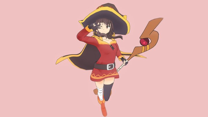 Megumin 2.0 (VRChat Avatar with Facetracking) 3D Model