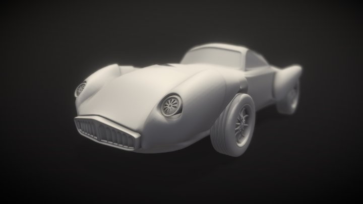 Romanesque Race Car 3D Model