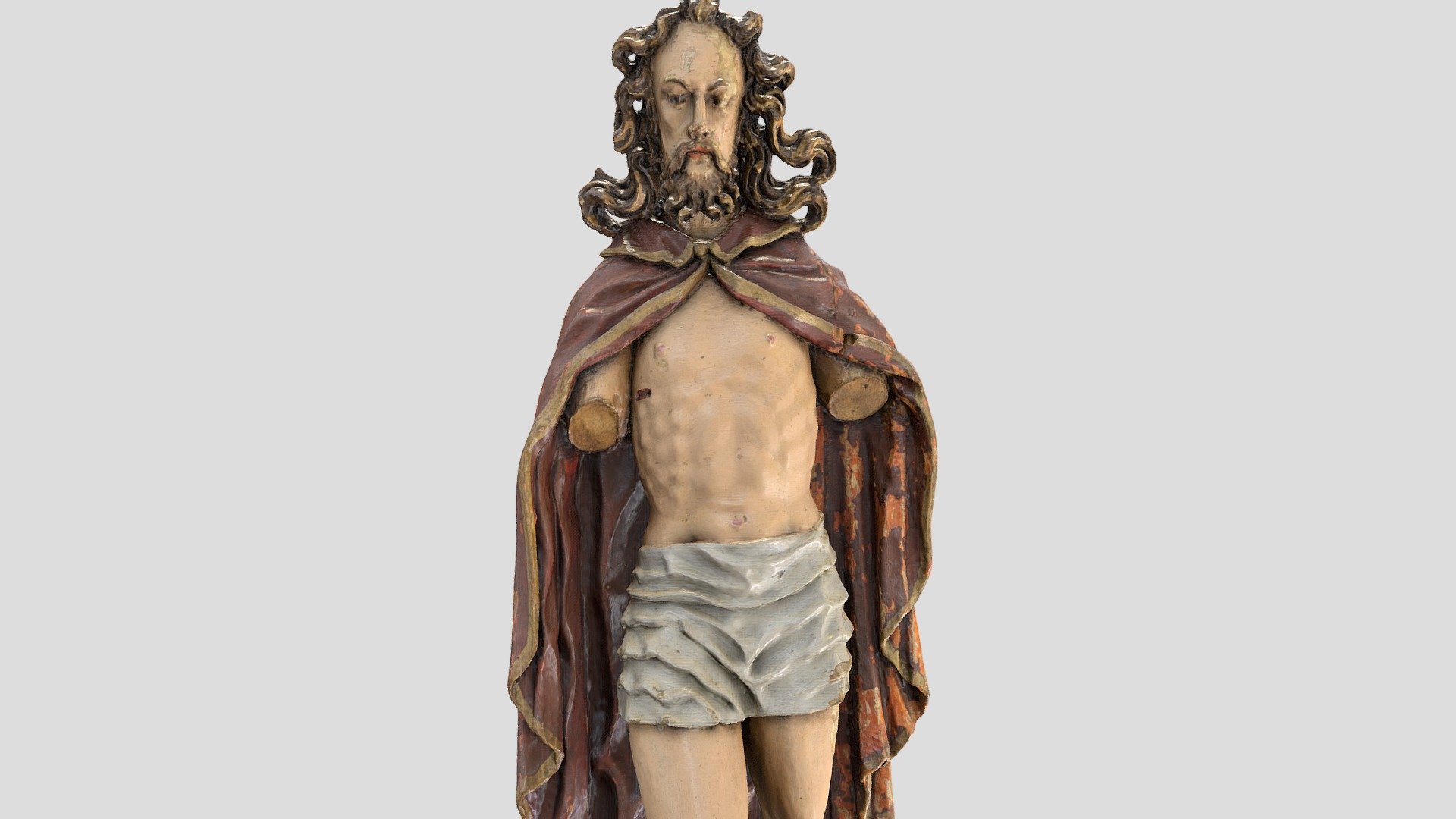 Christ in the Scarlet Robe. Unknown sculptor 3D model by