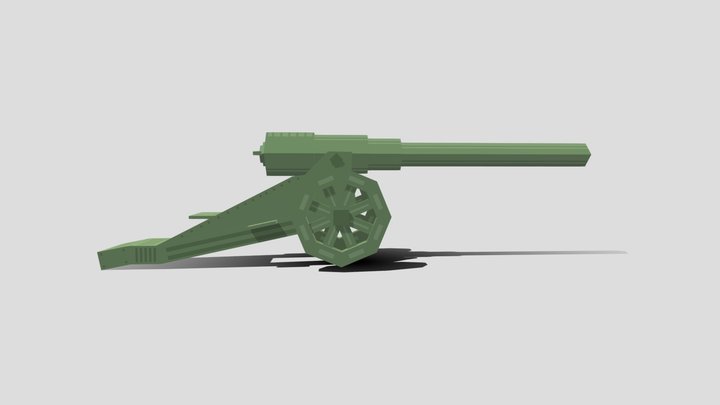 6-inch siege gun M1904 3D Model