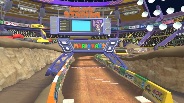 Mario Kart 8 Deluxe - GCN Waluigi Stadium – Modello 3D gratuito STL