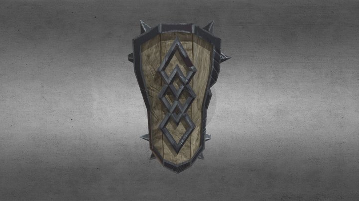 Dark Knight Shield 3D Model