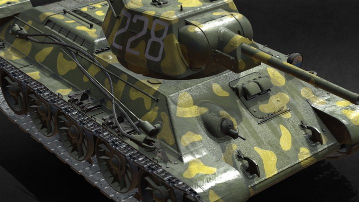 T-34 (1942) №228 3D Model