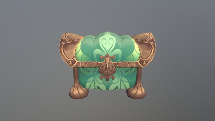 Lunar Moth Treasure Chest 3D Model