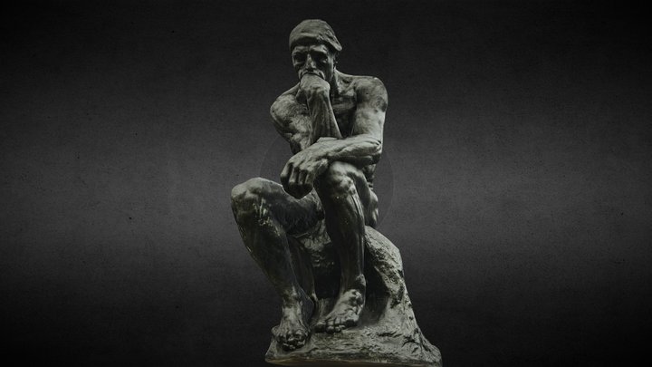 The Thinker - Low and High poly version included 3D Model