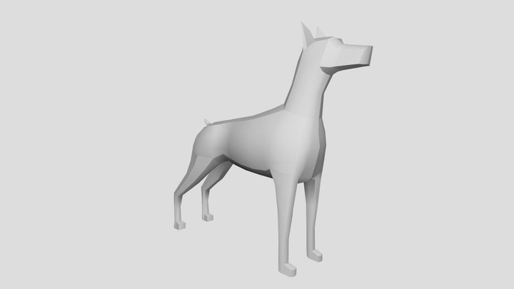 Dobermann001 3D Model