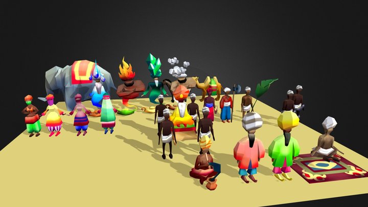oriental market 3D Model