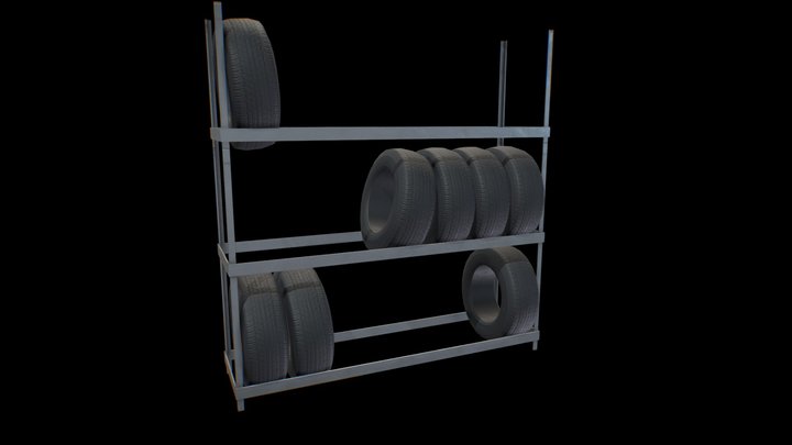 Tire Rack 3D Model