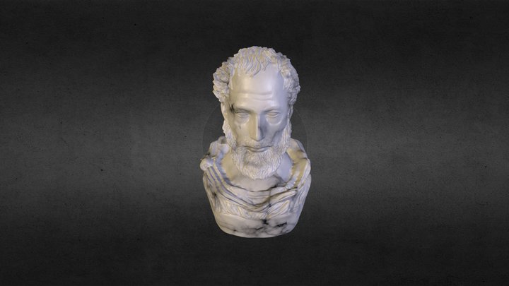 Aristotel Bust Statue 3D Model
