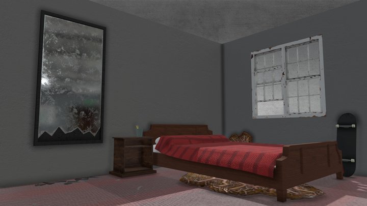 Last of us inspired bedroom 3D Model