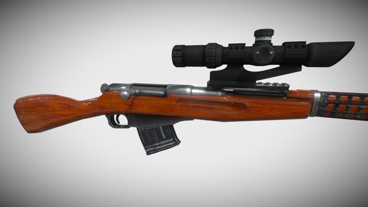 Gigant Mosin-Nagant sniper rifle 3D Model