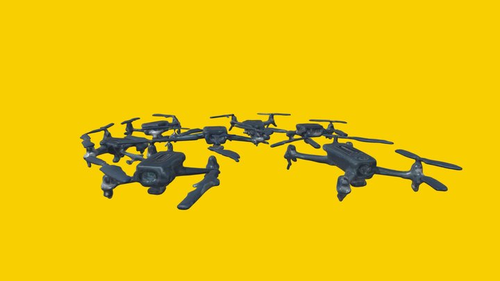 [ChatGPT>Flux>Tripo3D] destroyed drones – Modello 3D gratuito STL