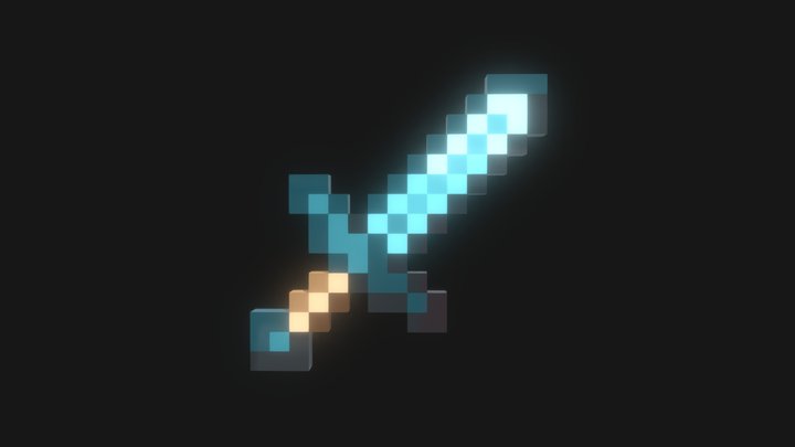 Minecraft-style Diamond Sword