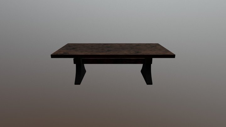 Bench - Viking Hall 3D Model