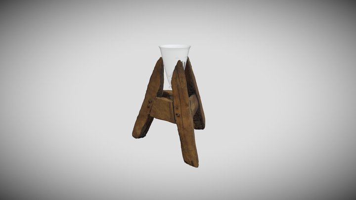 Wooden Lamp Holder - Reviving Karanis In 3D 3D Model