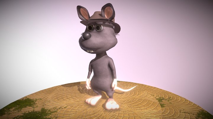 Mouse with Hat 3D Model