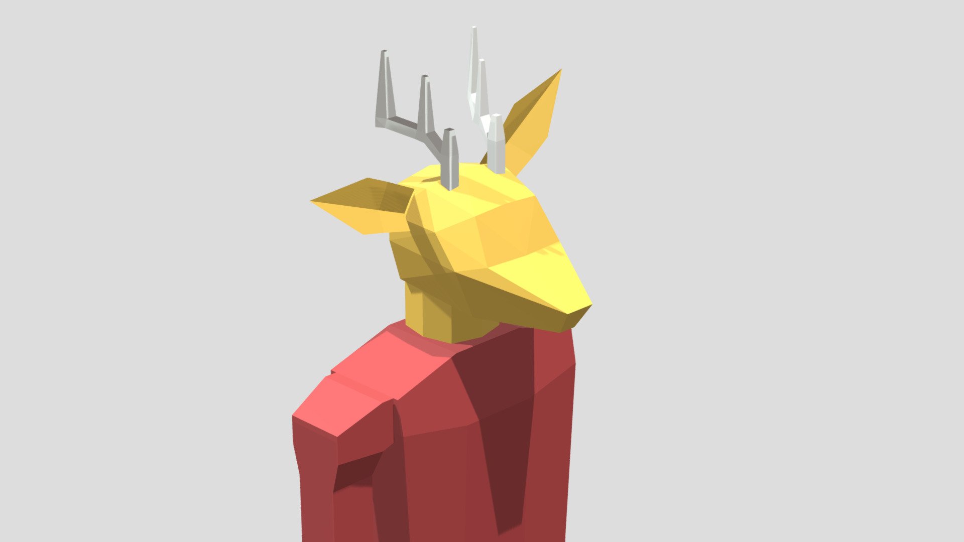 Low Poly Deer Person — Sketchfab embed 3D viewer