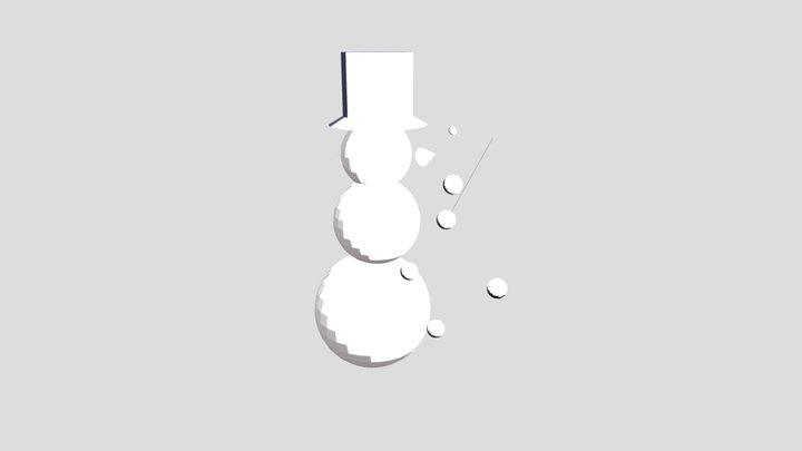 Snow Man 3D Model