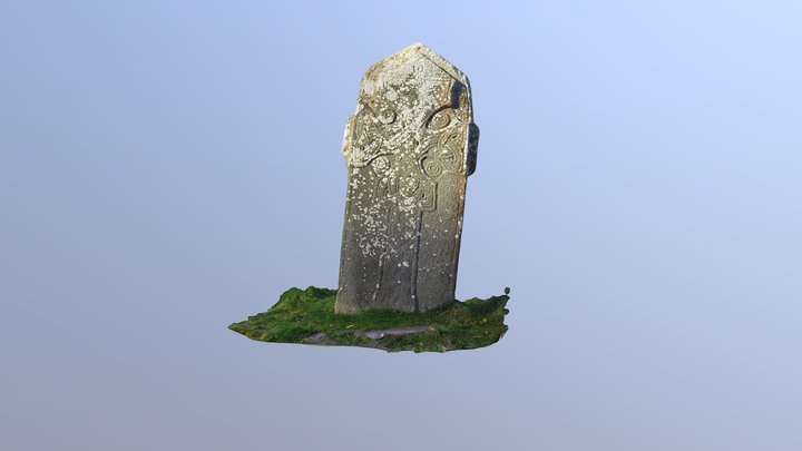 Fahan Slab Cross Donegal HR 3D Model