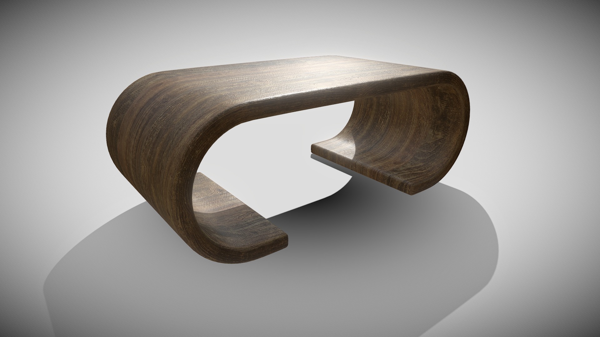 3D model Coffeetable (Blend File, OBJ, DAE) - This is a 3D model of the Coffeetable (Blend File, OBJ, DAE). The 3D model is about a wooden sculpture of a hammer.