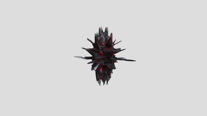 Bcfd4a7d3651_ Abstract_red_spiked_structure_wi 3D Model