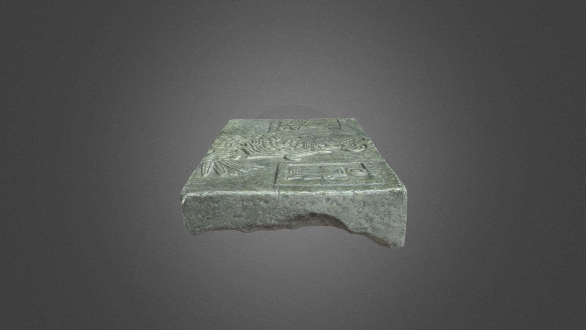 Copy of lid for lidded box, tepetlacalli