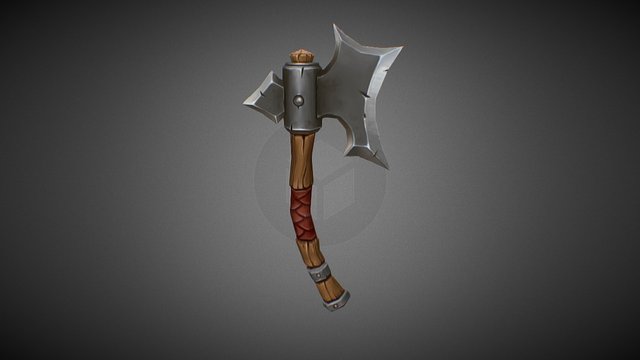 Hand Painted Axe 3D Model