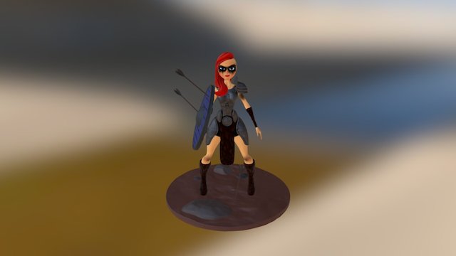 Barbarian Girl - Zbrush - EFV3300 3D Model