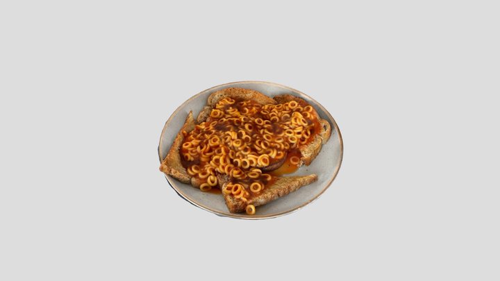Spaghetti on Toast 3D Model