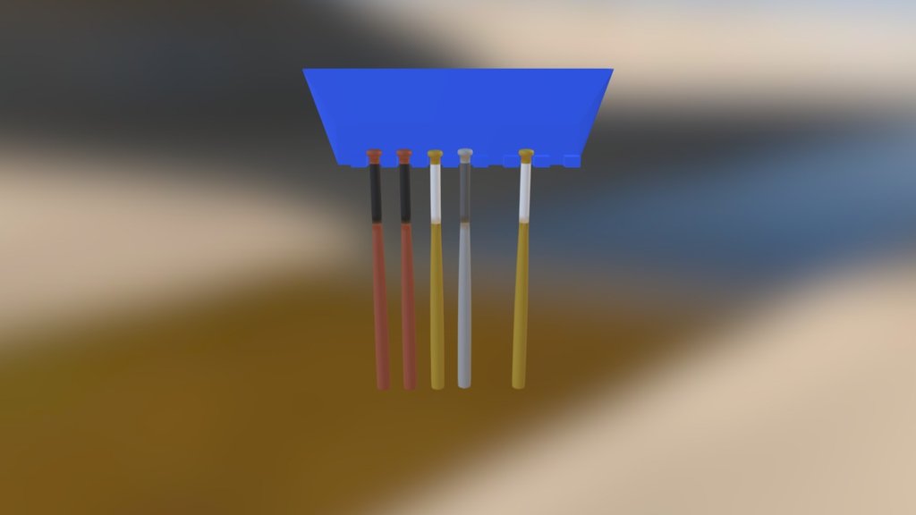 Bat Rack - 3D model by garrett gilcrease (@garrettgilcrease) [3e614a3 ...