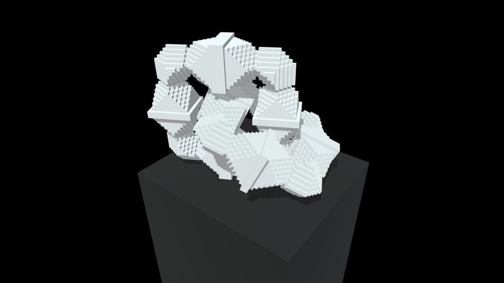 Cellular automata. Blockchain. 3D Model