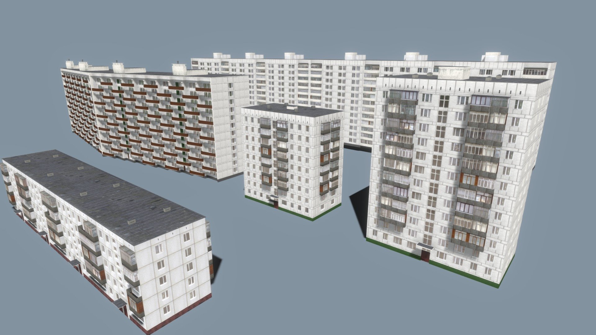 Soviet houses, Хрущевки серии 515, II-68, II-18 - Buy Royalty Free 3D model  by Tim Samedov (@citizensnip) [3e6229c]