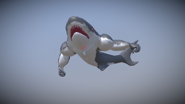 Red Tide Buff Shark's Punch Animation 3D Model