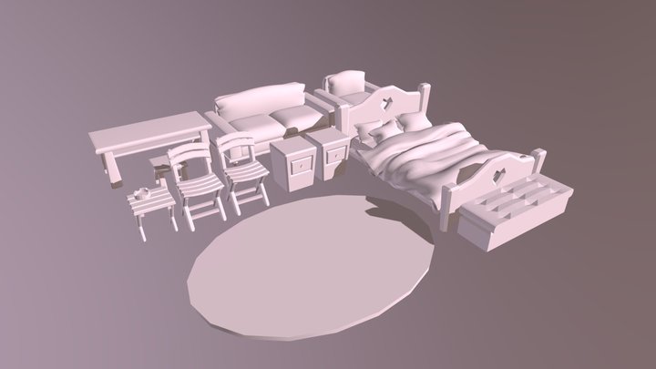 Bedroom / House Furniture Pack 3D Model