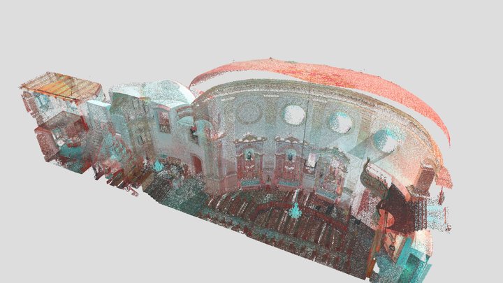Right section, Church Rosario, Ouro Preto, BR. 3D Model
