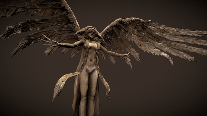 Angel Lust Statue 3D Model