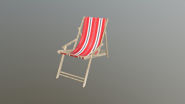 Lazy Deck Chair 3D Model