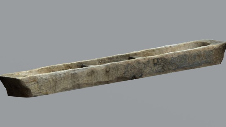 Lee-island-log-boat-5-replica 3D Model