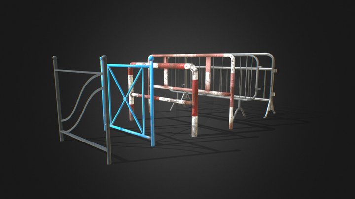 Traffic Blockers Pack 3D Model