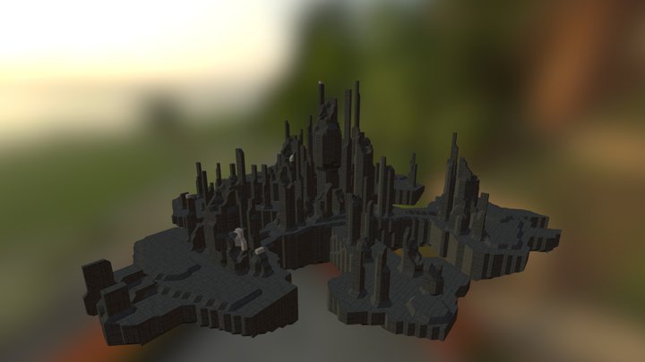 Small Atlantis City 3D Model
