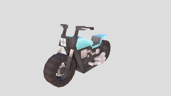 Harley styled motorcycle - Minecraft 3D Model