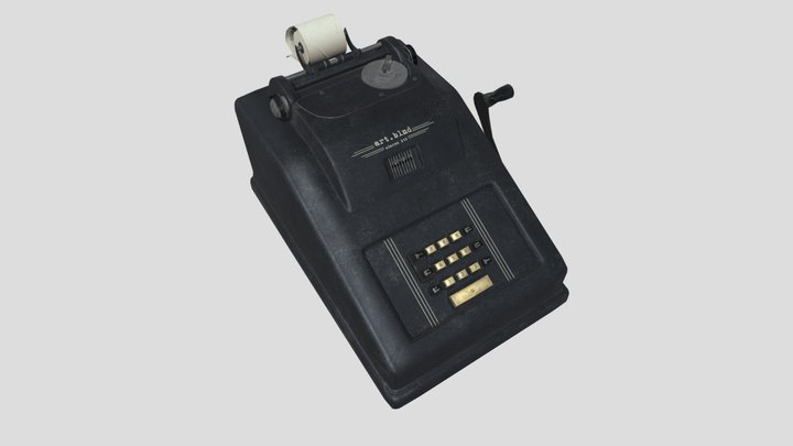 Vintage Adding Machine 1948 Model 3D Model