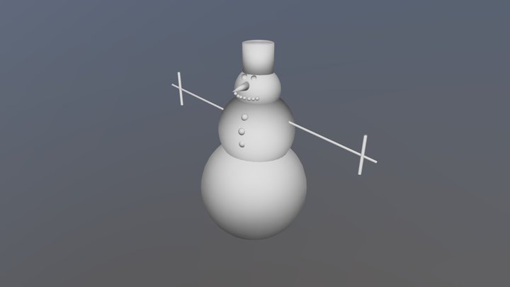 Snowman Blender 3D Model
