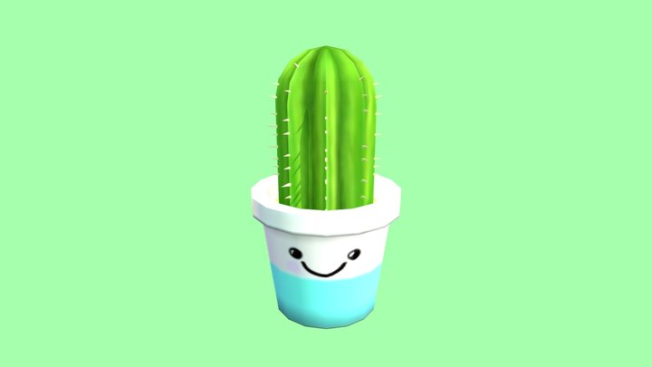 Handpainted Cactus 3D Model