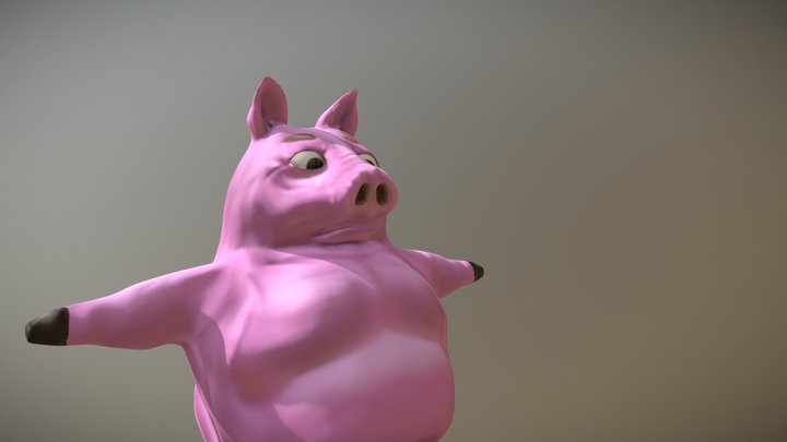 Свинья // Pig 3D Model