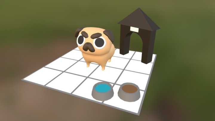 Pug 3D Model